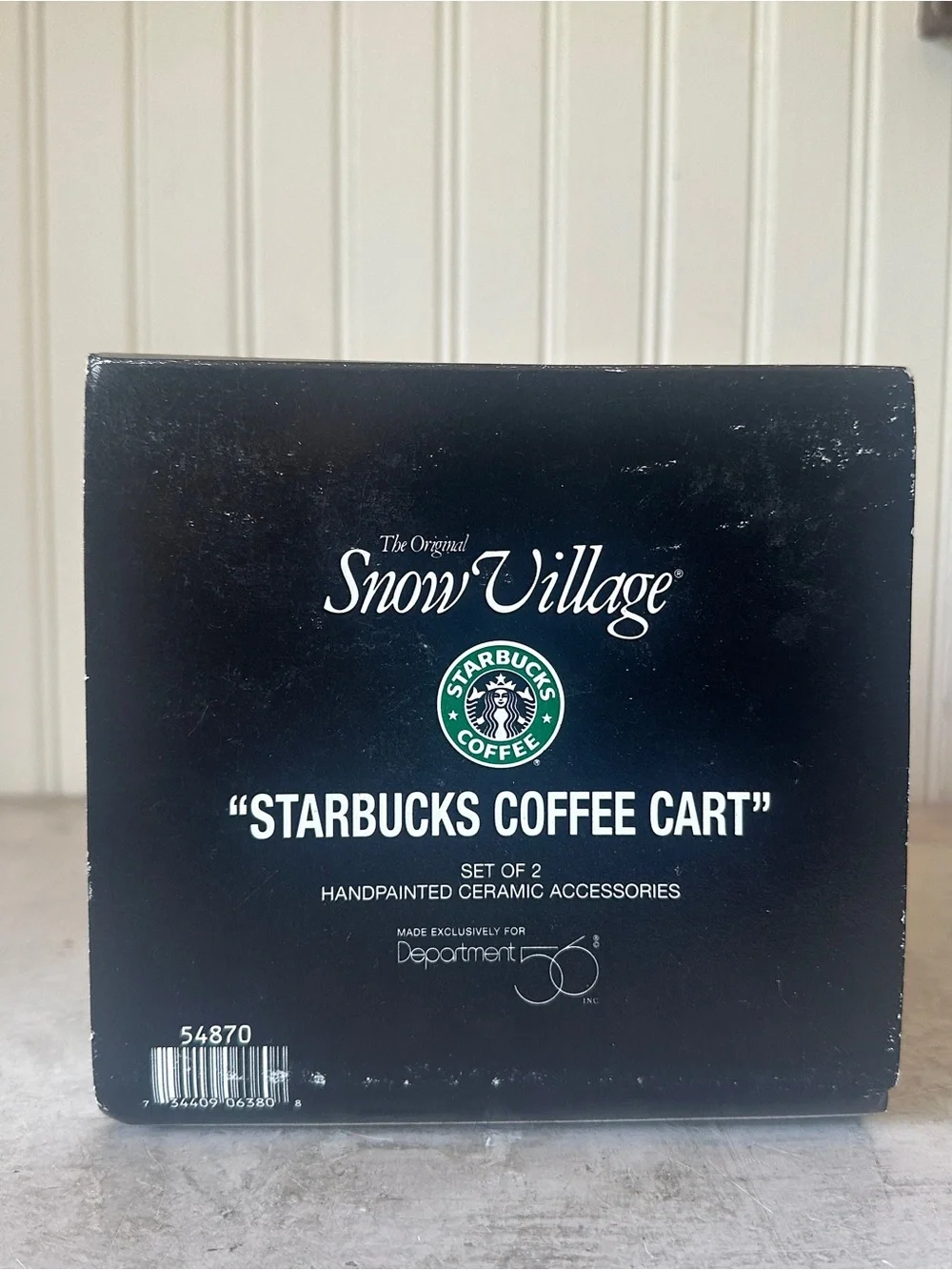 Department 56 Snow Village Starbucks Coffee Cart Brand New #54870 Accessory 2 pc
